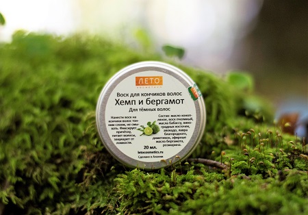Hair wax "Hemp and bergamot"